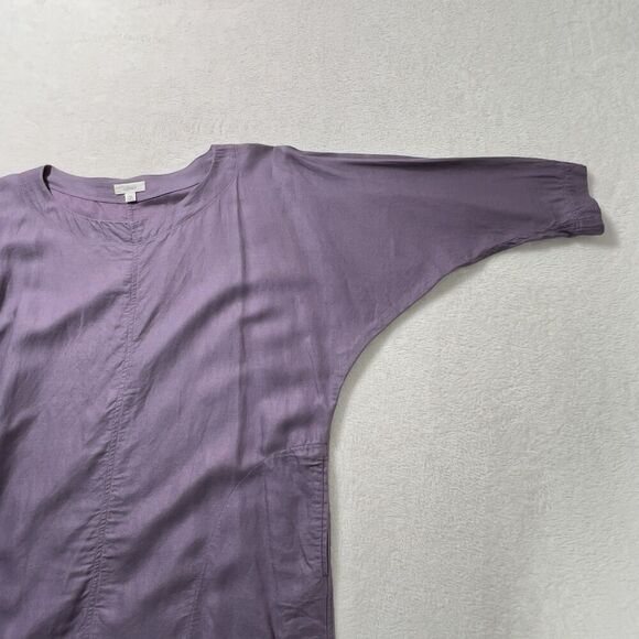 Wilfred Delphine Shift Mini Dress Womens XXS Purple Dolman Sleeve Lagenlook - Picture 4 of 11